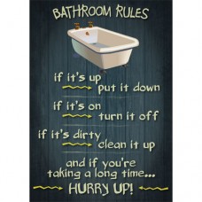 Sumbox Poster and Tube - Bathroom Rules