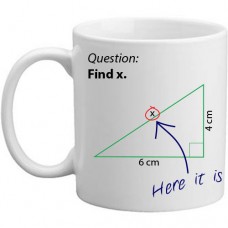 MUG - Find X - Maths Joke Gift Mug