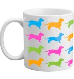 MUG - Sausage Dog Multi Colour Print Gift Mug