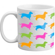 MUG - Sausage Dog Multi Colour Print Gift Mug