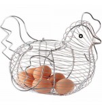 Chicken Shape Wire Egg Basket Holder