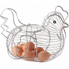 Chicken Shape Wire Egg Basket Holder