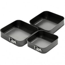 Set of 3 Non Stick Square Cake Spring Form Tin