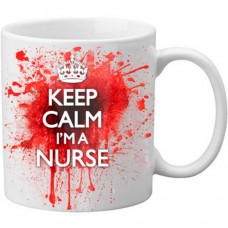 MUG - Keep Calm Im A Nurse - Blood Spatter Mug