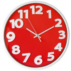 Athena - Big Number Wall Clock - Red