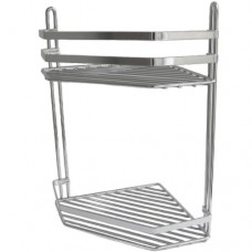 Vita Corner Shower Caddy Shelf Chrome - 2 Tier