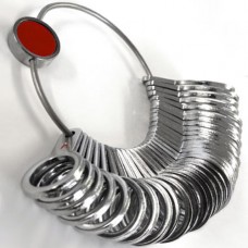 Finger Ring Gauge - Metal Steel (SILVER COLOUR) - British Size A-Z+6