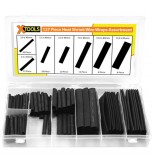 127 Piece Heat Shrink Wrap Sleeves Assortment - Black