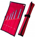 5pc Extra Long Flat Double Ring Spanner Set