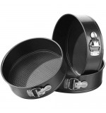 Set of 3 Non-Stick SpringForm Baking Round Cake Tins