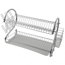 Chrome 2 Tier Dish Drainer