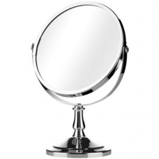 Round Chrome Bathroom Shaving Mirror on Stand