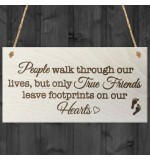 WOODEN PLAQUE - 200x100 - Footprints On Our Hearts