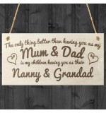 WOODEN PLAQUE - 200x100 - Mum Dad Nanny Grandad