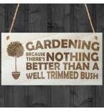 WOODEN PLAQUE - 200x100 - Gardening - Well Trimmed Bush