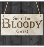 WOODEN PLAQUE - 200x100 - Bloody Gate