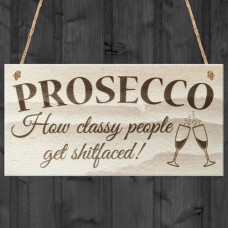 WOODEN PLAQUE - 200x100 - Prosecco Classy People