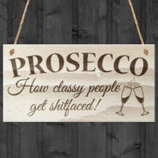 WOODEN PLAQUE - 200x100 - Prosecco Classy People