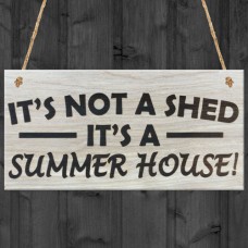 WOODEN PLAQUE - 200x100 - Its Not A Shed its a Summer House