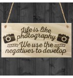WOODEN PLAQUE - 200x100 - Life Is Like Photography