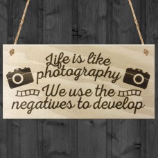 WOODEN PLAQUE - 200x100 - Life Is Like Photography