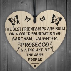 WOODEN HEART - 100mm - Friendship Foundation Prosecco