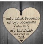 WOODEN HEART - 100mm - Prosecco Two Occasions