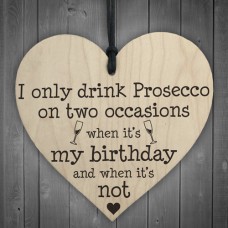 WOODEN HEART - 100mm - Prosecco Two Occasions