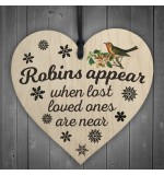 WOODEN HEART - 100mm - Robins Appear