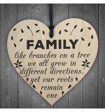WOODEN HEART - 100mm - Family Roots