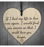 WOODEN HEART - 100mm - Love You Longer