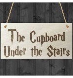 WOODEN PLAQUE - 200x100 - The Cupboard Under The Stairs