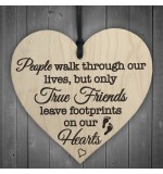 WOODEN HEART - 100mm - Footprints On Our Hearts