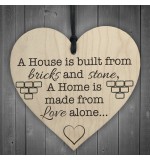 WOODEN HEART - 100mm - House Bricks and Stone