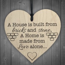 WOODEN HEART - 100mm - House Bricks and Stone