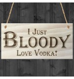 WOODEN PLAQUE - 200x100 - Bloody Love Vodka