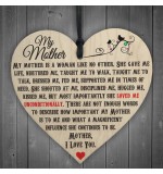 WOODEN HEART - 100mm - Mother Woman Like No Other