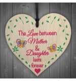 WOODEN HEART - 100mm - Mother Daughter Forever
