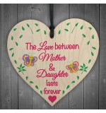 WOODEN HEART - 100mm - Mother Daughter Forever