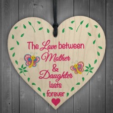 WOODEN HEART - 100mm - Mother Daughter Forever