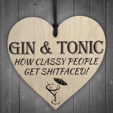 WOODEN HEART - 100mm - Gin and Tonic Classy People