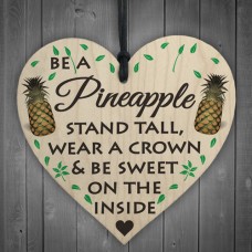 WOODEN HEART - 100mm - Be A Pineapple