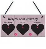 FOAM PLAQUE - 200X100 - Chalkboard Weight Loss Journey Flowers