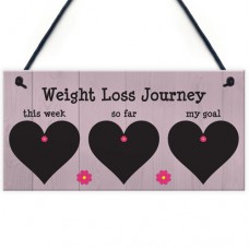 FOAM PLAQUE - 200X100 - Chalkboard Weight Loss Journey Flowers