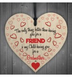 WOODEN HEART - 100mm - Friend Godmother Hearts