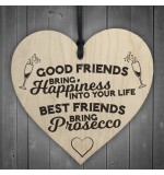 WOODEN HEART - 100mm - Best Friends Prosecco