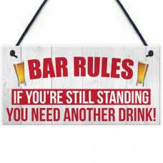 FOAM PLAQUE - 200X100 - Bar Rules Standing