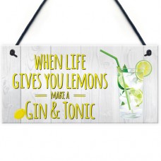 FOAM PLAQUE - 200X100 - Life Gives You Lemons Gin Tonic