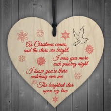 WOODEN HEART - 100mm - As Christmas Comes