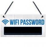 FOAM PLAQUE - 200X100 - CHALKBOARD - Wifi Password Blue